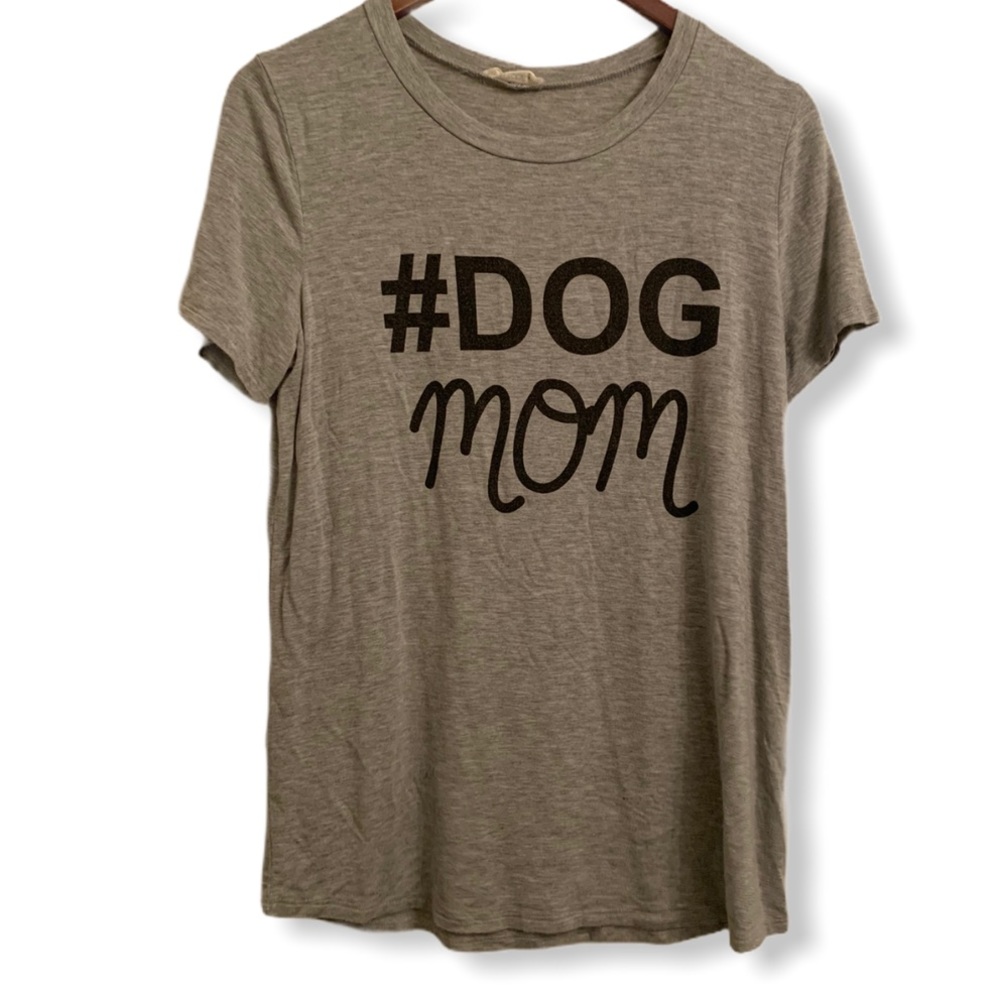 Dog Mom Gray Super Soft Tee - Small
